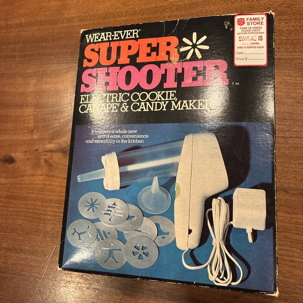 VTG Wear-Ever 70001 Super Shooter Electric Cookie Canapé Candy Maker Press